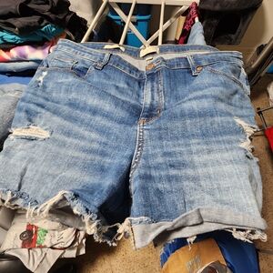 Universal Thread Blue Distressed Jean Shorts